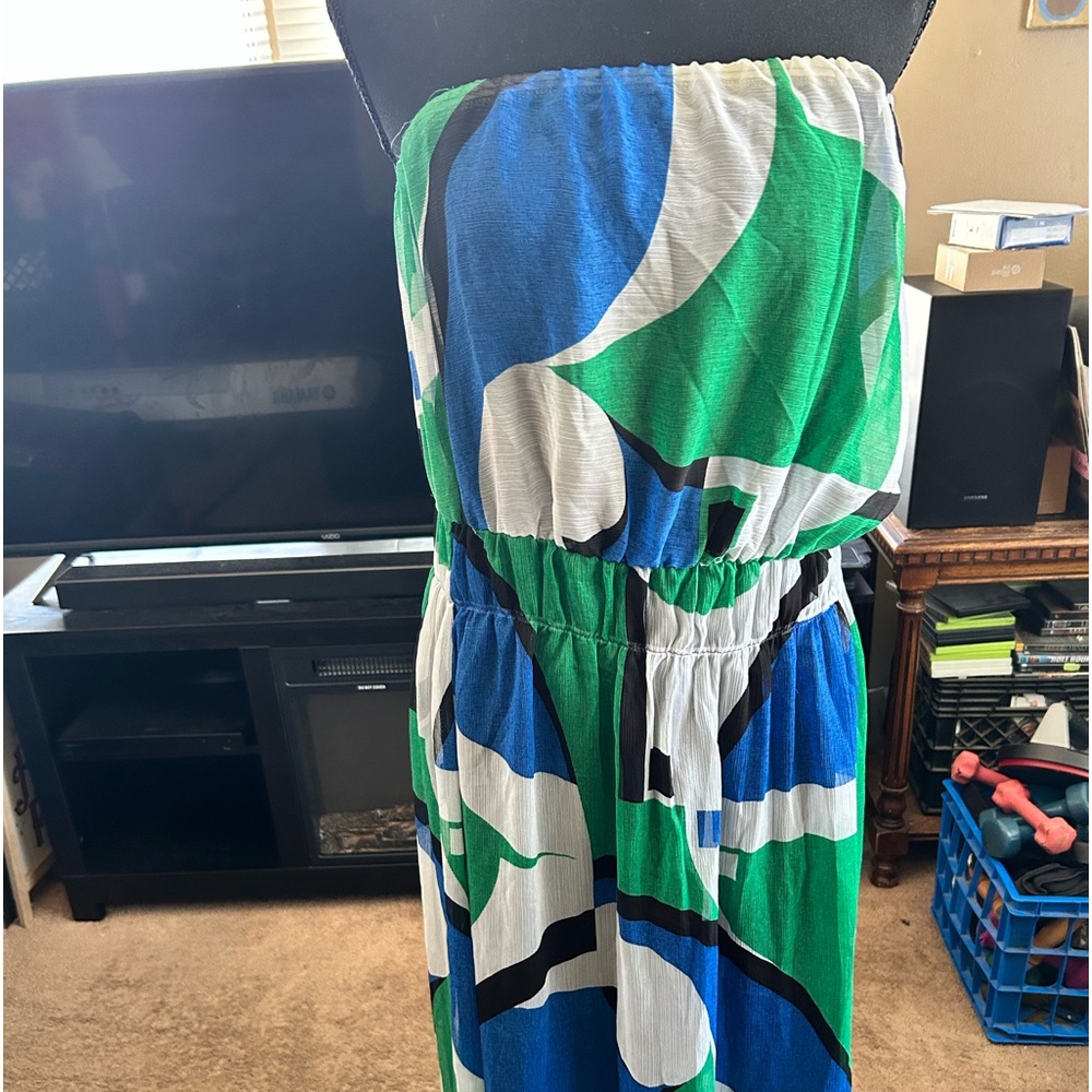 Strapless Multicolor HiLow Dress 3x
